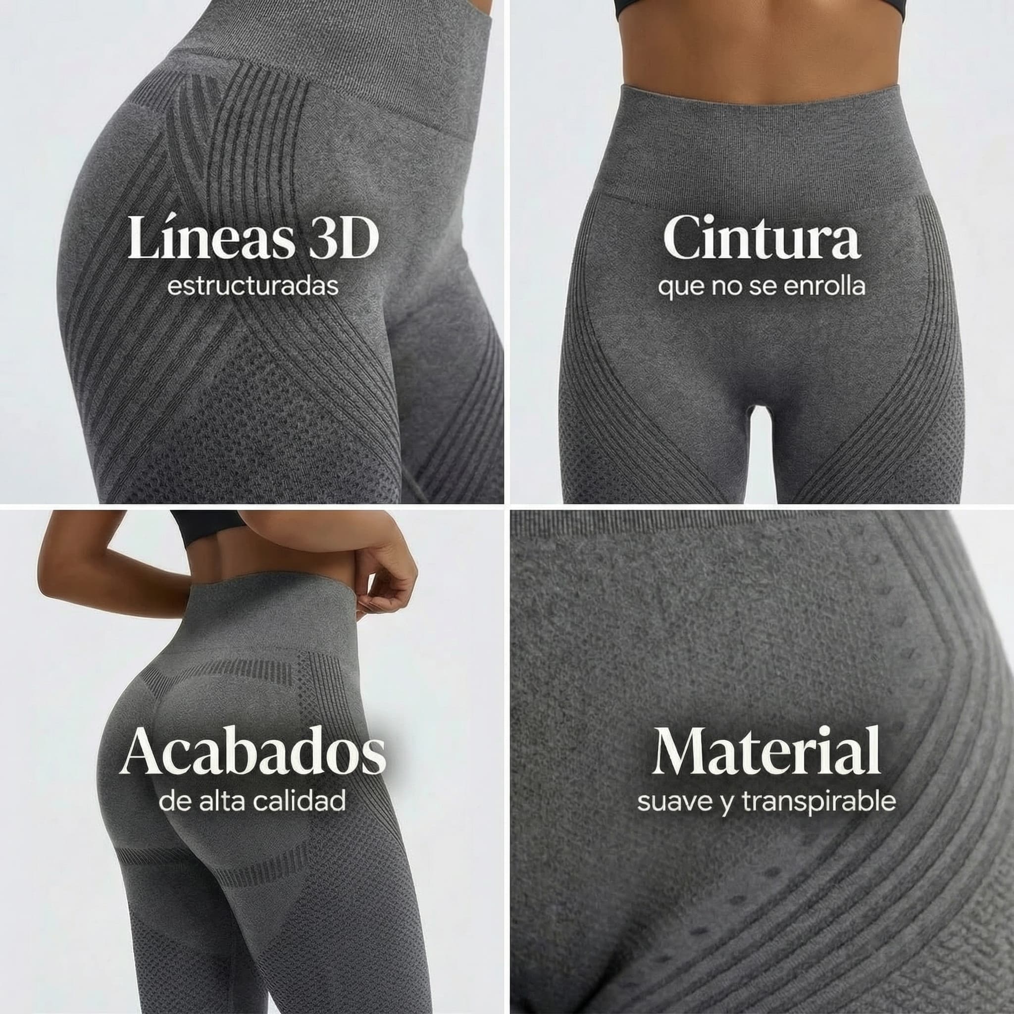 Legging 3D Negro - Vue 3